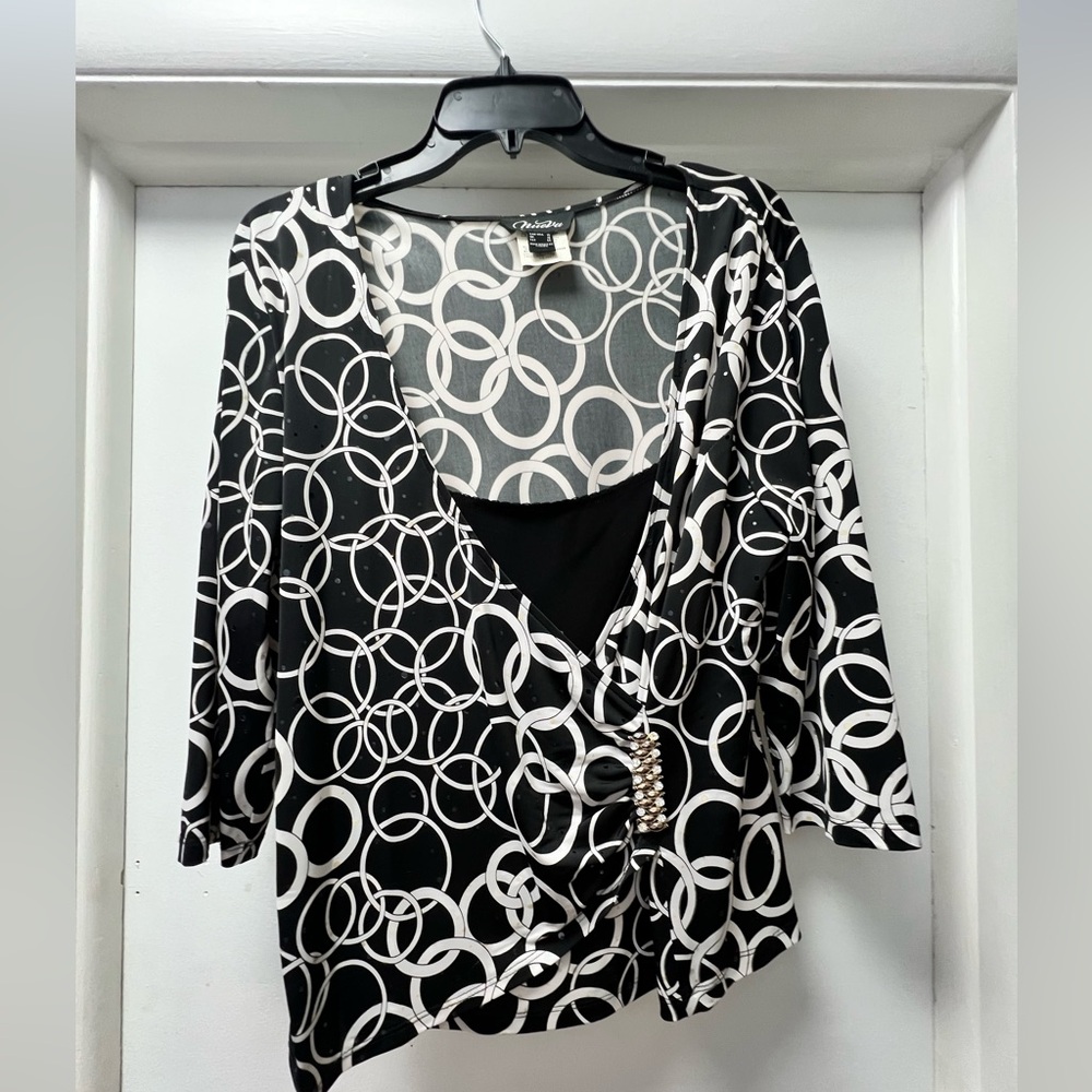 Black and white dress shirt